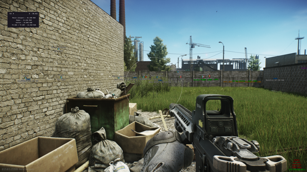 Image of a person playing Escape from Tarkov with ZSOFTWARE's Tarkov cheats